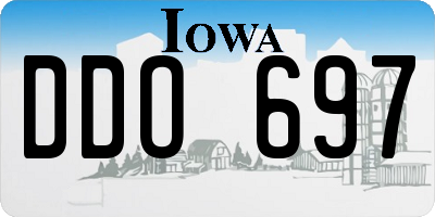 IA license plate DDO697