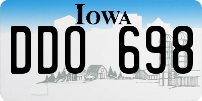 IA license plate DDO698