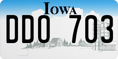 IA license plate DDO703