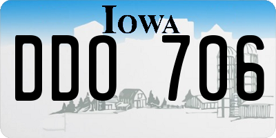 IA license plate DDO706