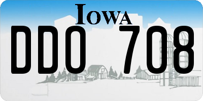 IA license plate DDO708