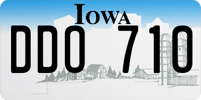 IA license plate DDO710