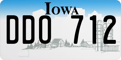 IA license plate DDO712