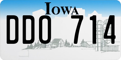 IA license plate DDO714