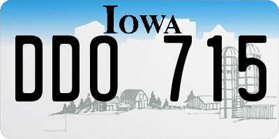 IA license plate DDO715