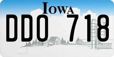 IA license plate DDO718