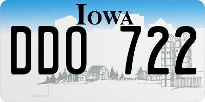 IA license plate DDO722