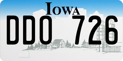 IA license plate DDO726