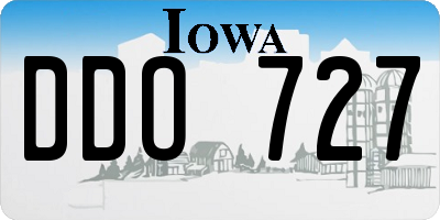 IA license plate DDO727
