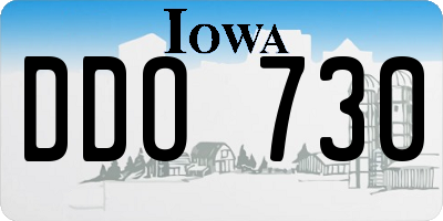 IA license plate DDO730