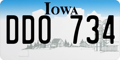 IA license plate DDO734