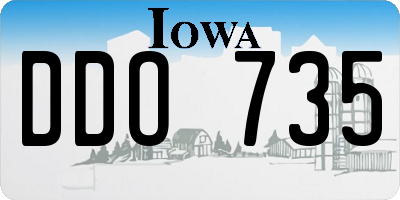 IA license plate DDO735