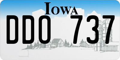 IA license plate DDO737