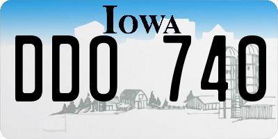IA license plate DDO740