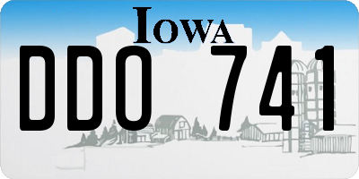 IA license plate DDO741