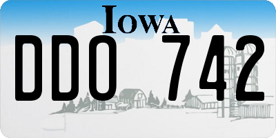 IA license plate DDO742