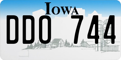 IA license plate DDO744