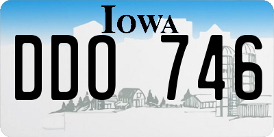 IA license plate DDO746