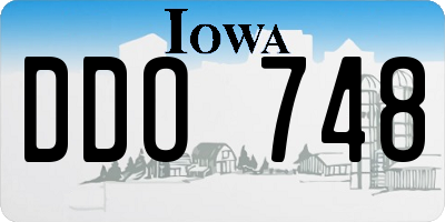 IA license plate DDO748