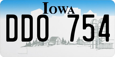 IA license plate DDO754