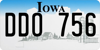 IA license plate DDO756