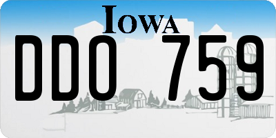 IA license plate DDO759
