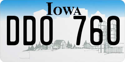 IA license plate DDO760