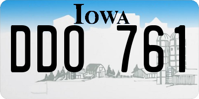 IA license plate DDO761