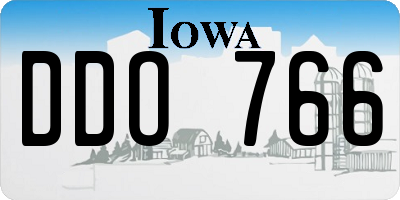 IA license plate DDO766