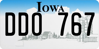 IA license plate DDO767