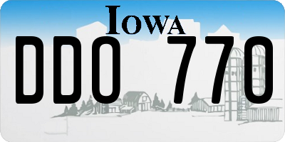 IA license plate DDO770