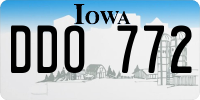 IA license plate DDO772