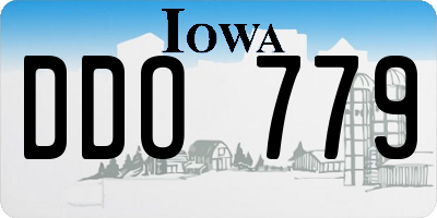 IA license plate DDO779