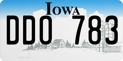 IA license plate DDO783