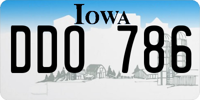 IA license plate DDO786