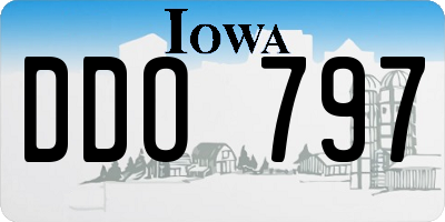 IA license plate DDO797