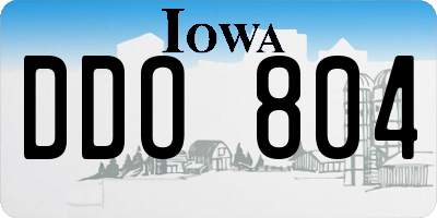 IA license plate DDO804