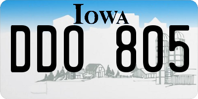 IA license plate DDO805