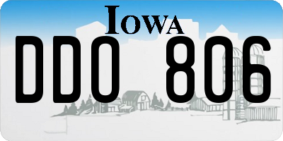 IA license plate DDO806