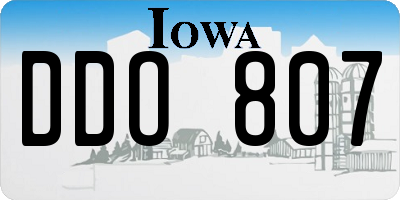 IA license plate DDO807
