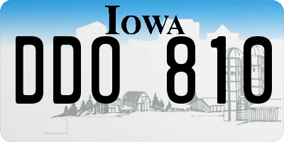 IA license plate DDO810