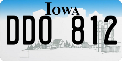 IA license plate DDO812