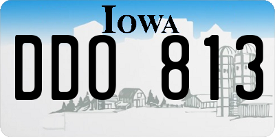 IA license plate DDO813