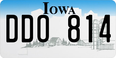 IA license plate DDO814