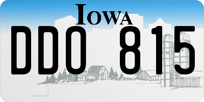 IA license plate DDO815