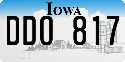 IA license plate DDO817