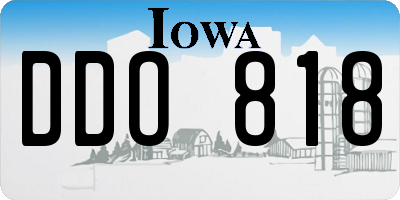 IA license plate DDO818