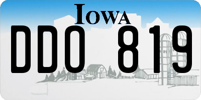 IA license plate DDO819