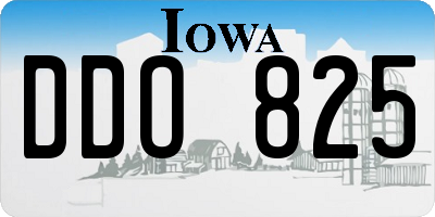 IA license plate DDO825
