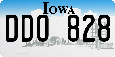 IA license plate DDO828